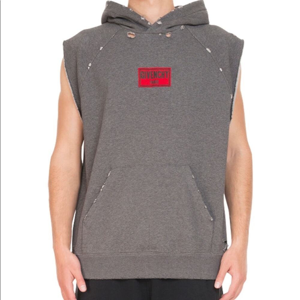 #GIVENCHY Box Logo Sleeveless Hoodie XL